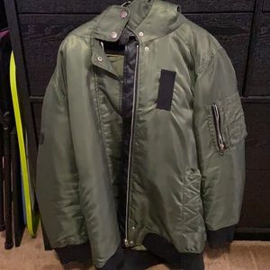 Long bomber jacket